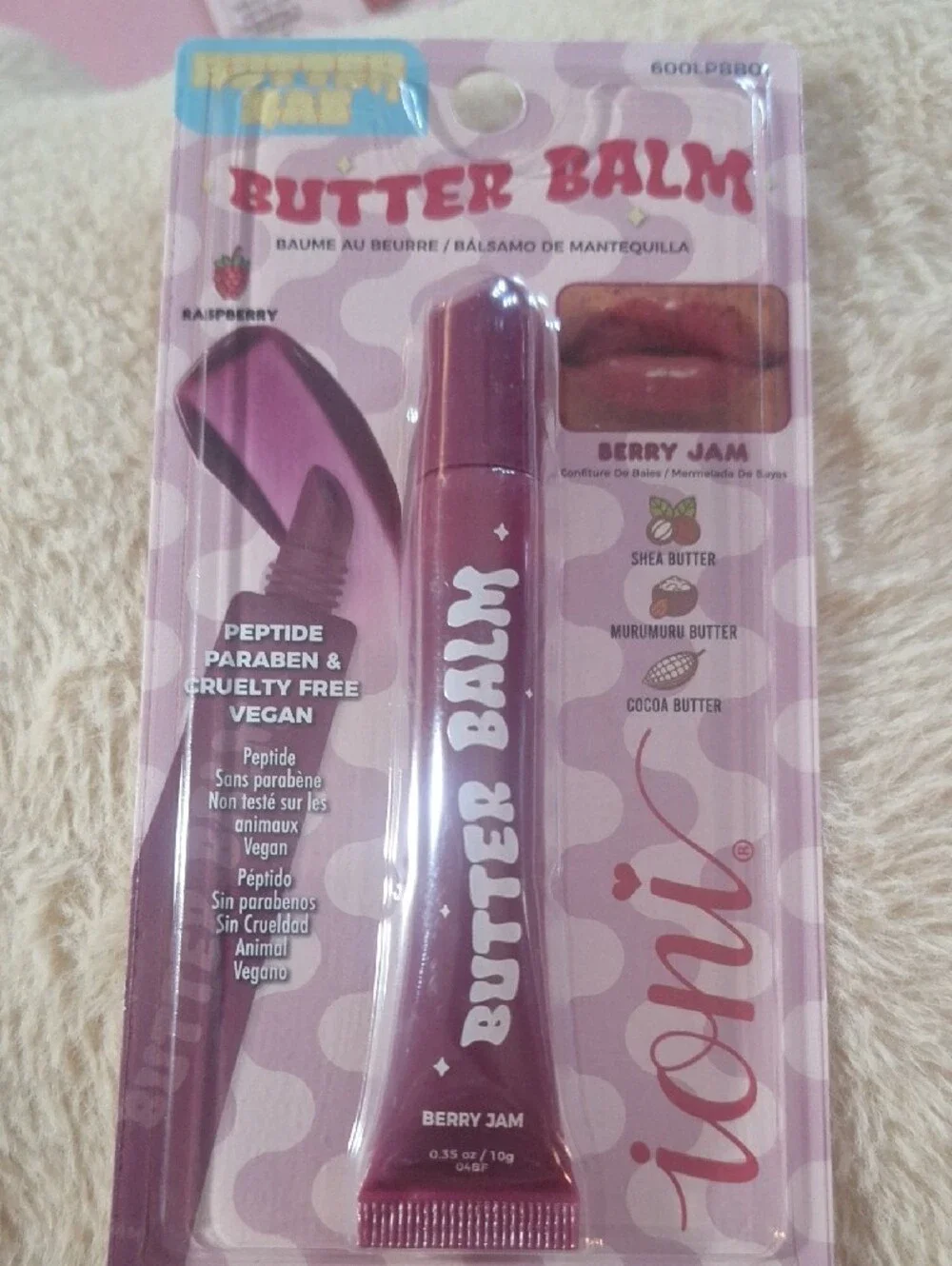 Ioni Butter Balm Lip Treatment Berry Jam, Rose Taupe, Lemon Twist + 3 Lip Liners